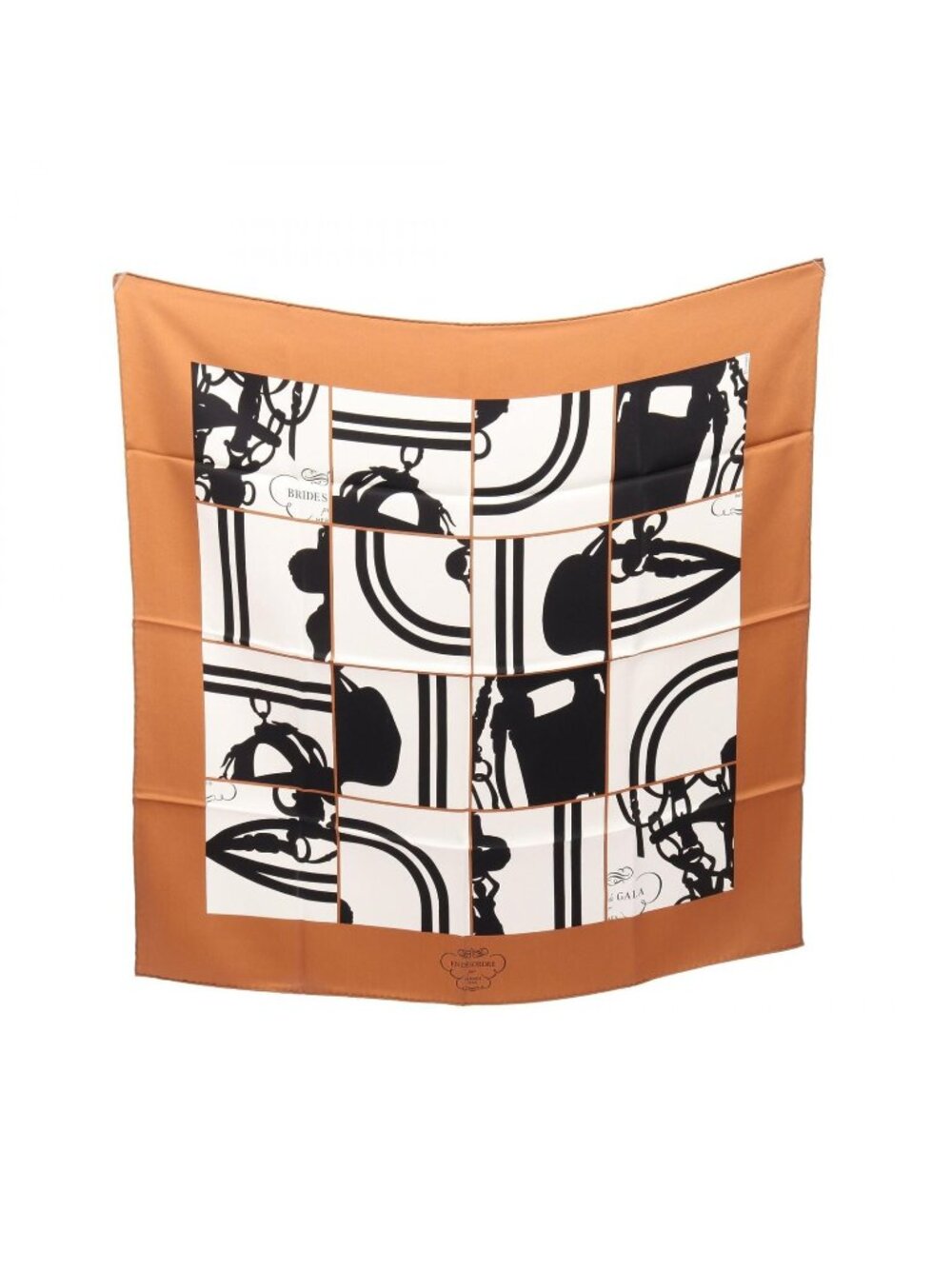 Hermes Scarf Carre 70 en Desordre Beige Silk